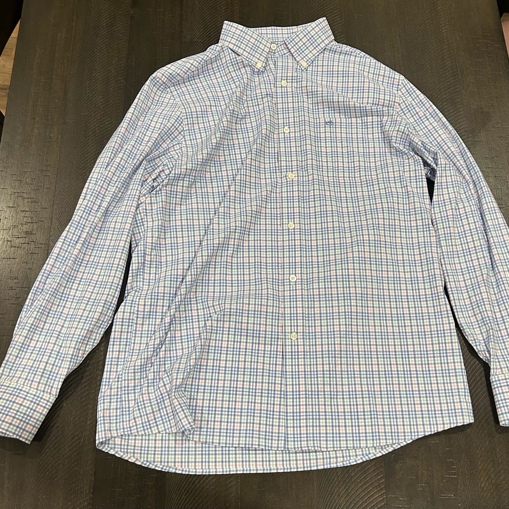 Men's Blue Checkered Button Down Shirts